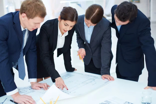 Businesswoman explaining sketch 1098 3145