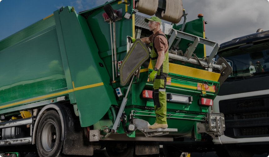 Pearl Lemon Facilities Management waste collection crew and vehicle in London