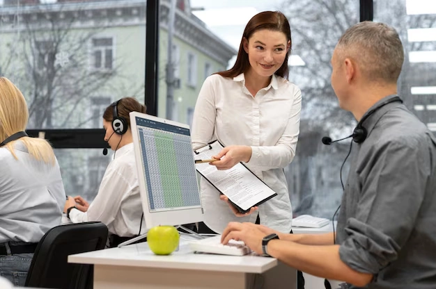 Work environment call center office 23