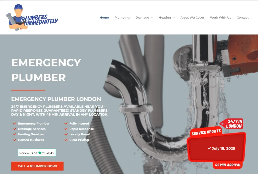 2. Plumbing Immediately