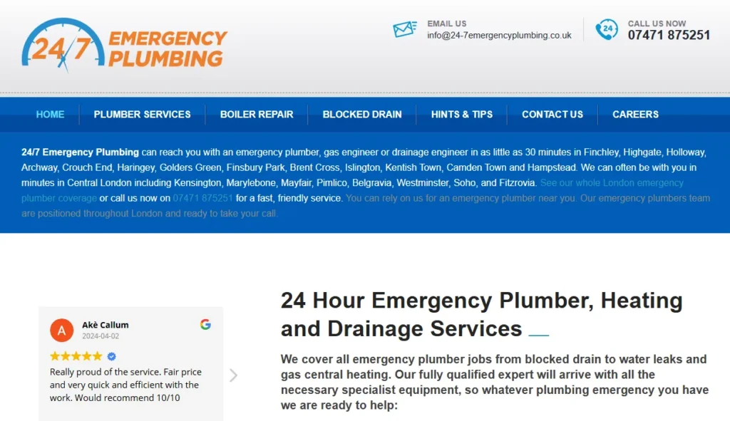 4. 247 Emergency Plumbing